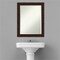 Beveled Bathroom Wall Mirror, William Mottled Bronze Narrow Frame